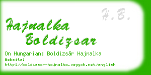 hajnalka boldizsar business card